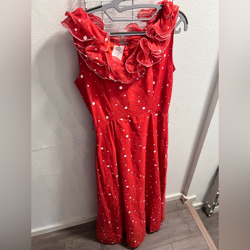 Vintage 1960’s polka dot ruffle dress